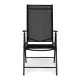 Foldable Steel Garden Chair with Adjustable Backrest, Black, MultiGarden