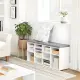Balta batų spinta su pilka pagalvėle ModernHome