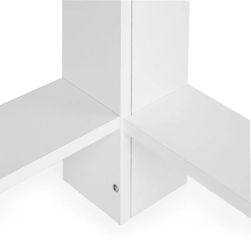 Kaasaegne nurgaline arvutilaud, valge, „ModernHome“