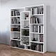 Nowoczesna biała biblioteczka z 14 półkami ModernHome