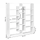 Nowoczesna biała biblioteczka z 14 półkami ModernHome