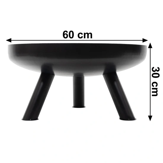 Large solid cast iron garden fire pit 60 cm, perfect for a bonfire