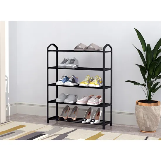 Metalinė juoda batų lentynėlė, 5 lentynos Lentynos ModernHome
