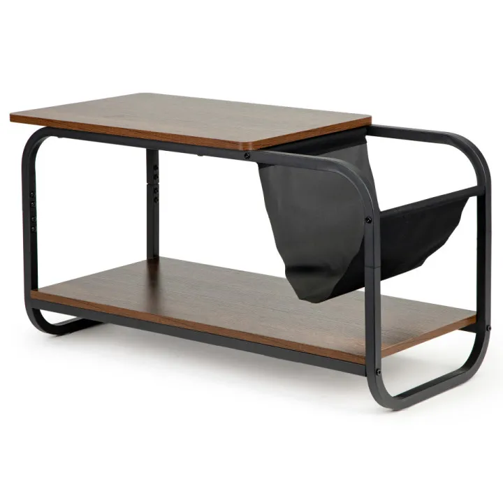 Modern two-tier coffee table in loft style