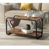 Modern two-tier coffee table in loft style