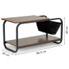 Modern two-tier coffee table in loft style