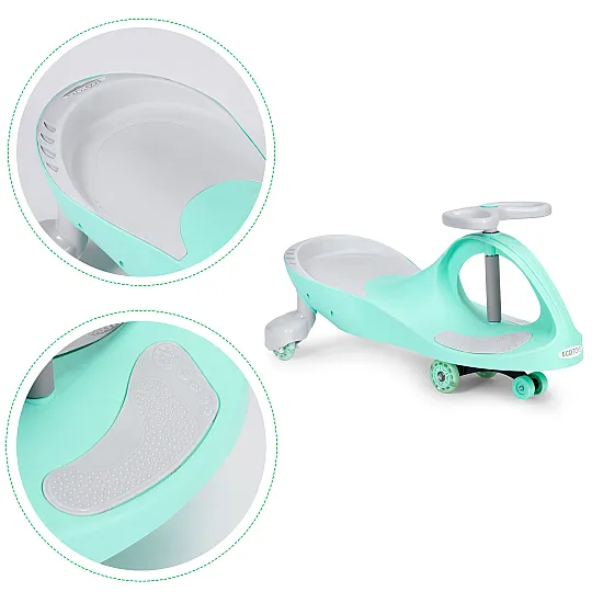 Wiggle žalias automobilis su LED ratukais