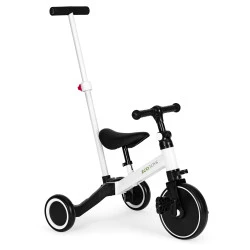 Baltas 3 ratų balansinis dviratukas 2in1
