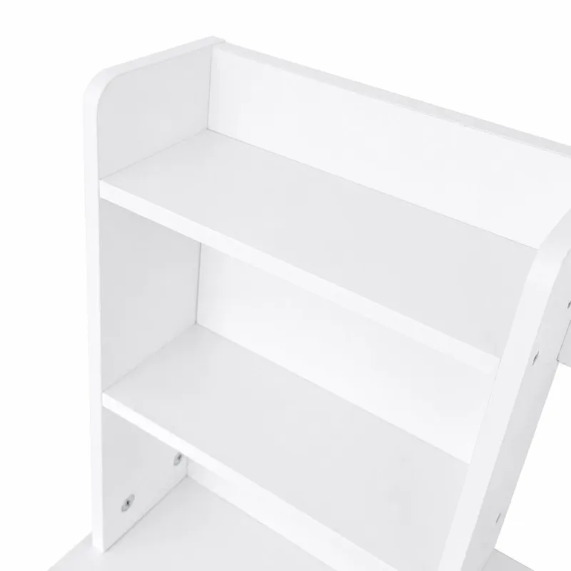 Kosmetikos staliukas su apvaliu veidrodžiu ir LED apšvietimu ModernHome