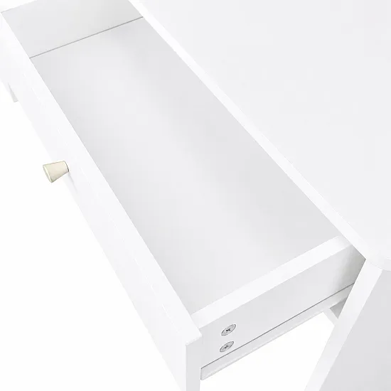 Kosmetikos staliukas su apvaliu veidrodžiu ir LED apšvietimu ModernHome
