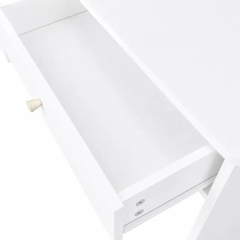 Kosmetikos staliukas su apvaliu veidrodžiu ir LED apšvietimu ModernHome