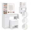 Kosmetikos staliukas su veidrodžiu ir LED apšvietimu ModernHome