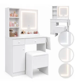 Косметический столик с зеркалом и светодиодной подсветкой ModernHome