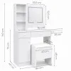 Kosmetikos staliukas su veidrodžiu ir LED apšvietimu ModernHome