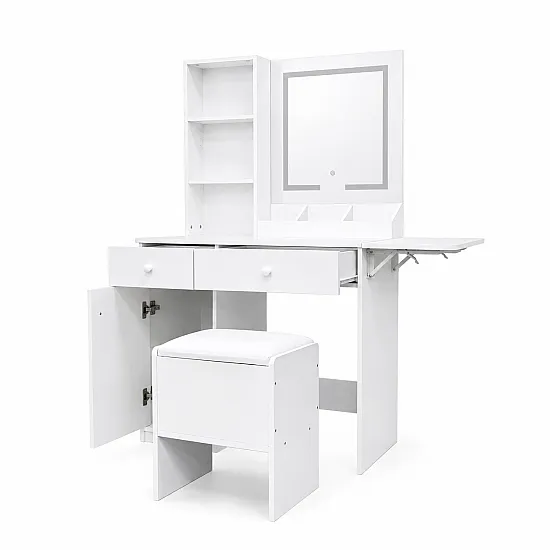 Kosmetikos staliukas su veidrodžiu ir LED apšvietimu ModernHome