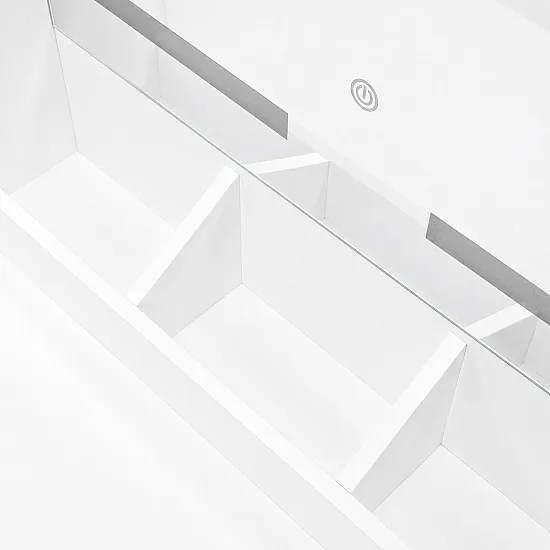 Kosmetikos staliukas su veidrodžiu ir LED apšvietimu ModernHome