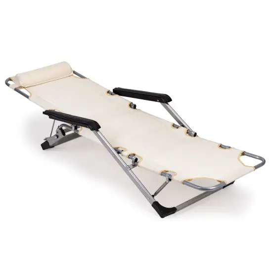 Smėlio spalvos  gultas, sulankstomas 2-in-1