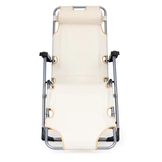 Smėlio spalvos  gultas, sulankstomas 2-in-1