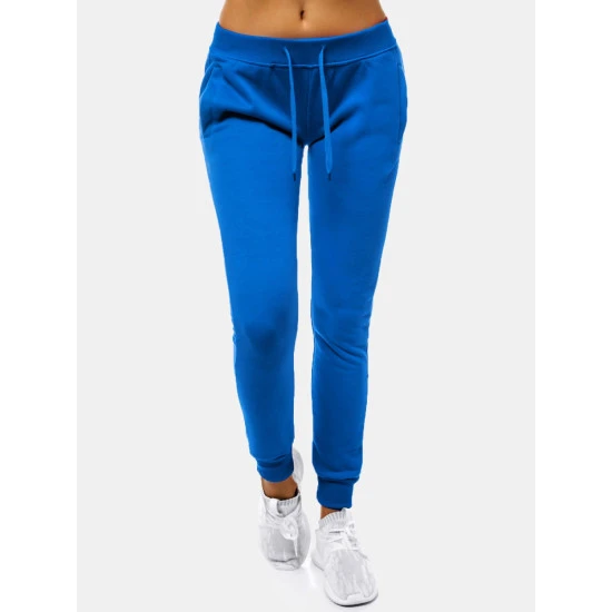 Moteriškos šviesiai mėlynos laisvalaikio kelnės Flor JS/CK01