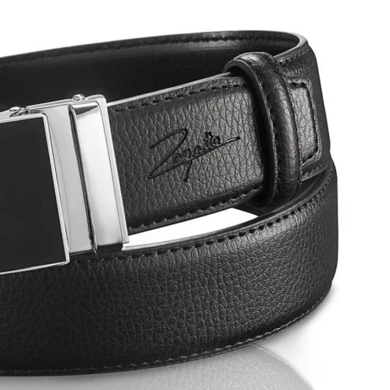 Vyriškas odinis diržas su automatine sagtimi Darryl (juodas) ATM-38-BLK Premium