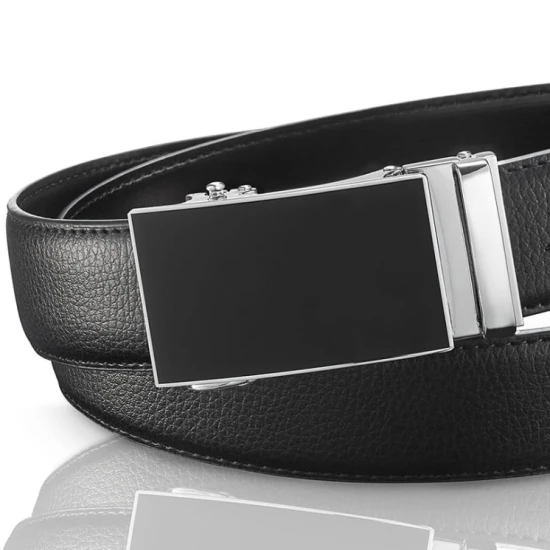 Vyriškas odinis diržas su automatine sagtimi Darryl (juodas) ATM-38-BLK Premium