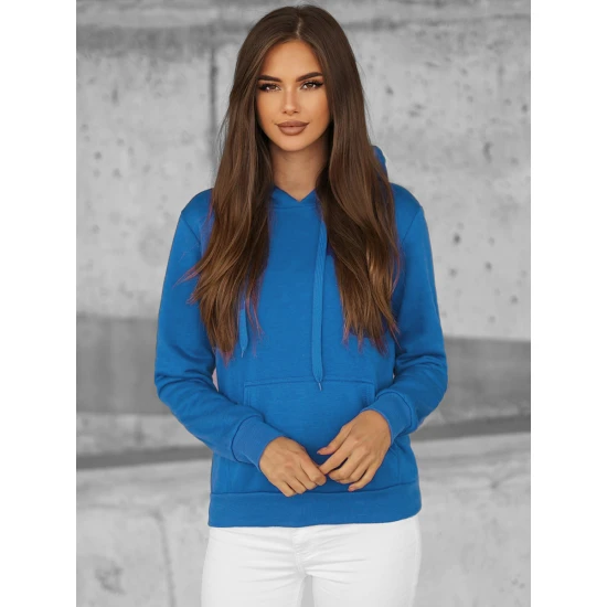 Akcija: Mėlynas moteriškas džemperis su gobtuvu Molin JS/W02