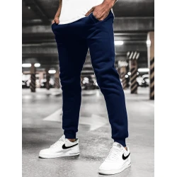 Tamsiai mėlynos vyriškos laisvalaikio kelnės Sergo