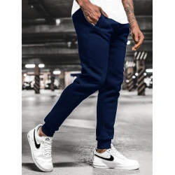 Tamsiai mėlynos vyriškos laisvalaikio kelnės Sergo