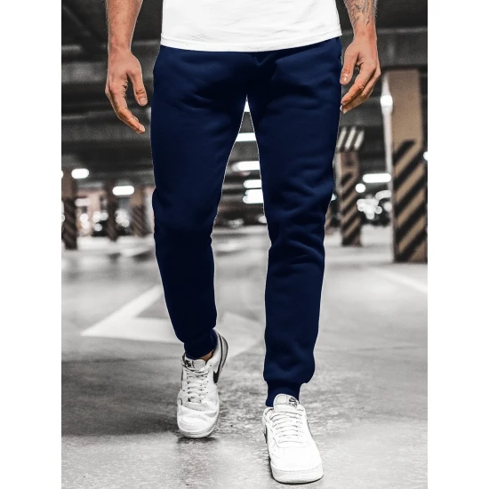 Tamsiai mėlynos vyriškos laisvalaikio kelnės Sergo JS/XW01