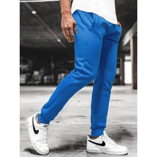 Vyriškos šviesiai mėlynos laisvalaikio kelnės Sergo Laisvalaikio kelnės