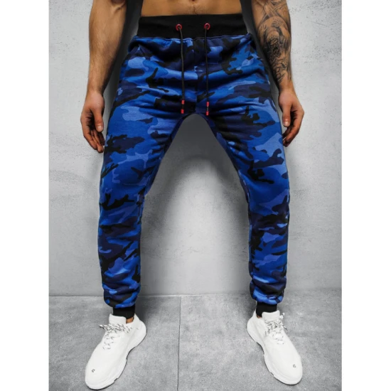 Vyriškos mėlynos kamufliažinės laisvalaikio kelnės Sigur JS/KZ15