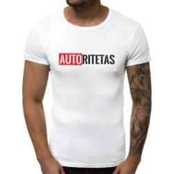 Balti vyriški marškinėliai Autoritetas