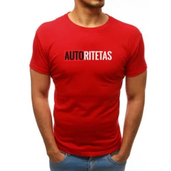 Raudoni vyriški marškinėliai Autoritetas