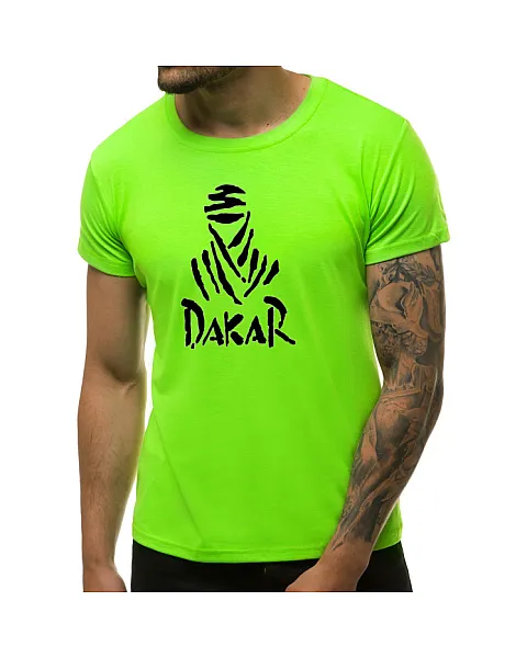 Neoniniai žali vyriški marškinėliai Dakar