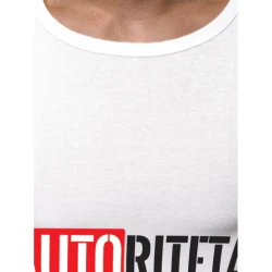 Balti vyriški marškinėliai Autoritetas