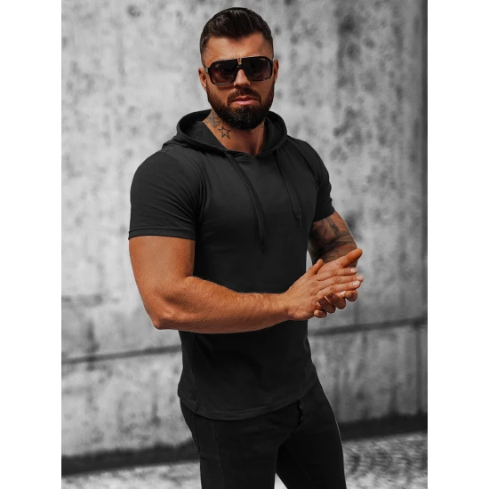 Juodi vyriški marškinėliai Remer JS/8T89/3Z