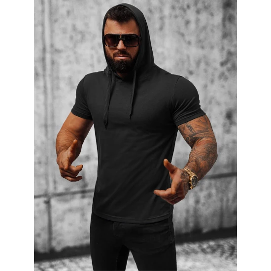 Juodi vyriški marškinėliai Remer JS/8T89/3Z