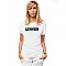 Women's white T-shirt Pikčiūrna