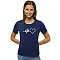 Women's dark blue t-shirt Heartbeat
