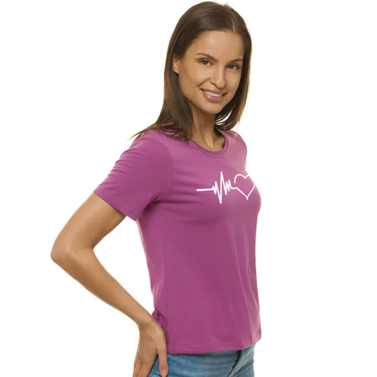 Moteriški alyviniai marškinėliai Heartbeat JS/SD211