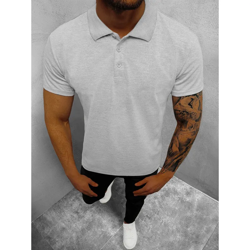 Vyriški šviesiai pilki polo marškinėliai Casual JS/8T80/2