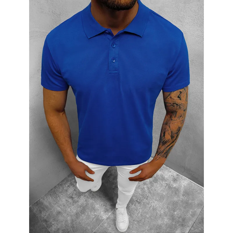 Vyriški mėlyni polo marškinėliai Casual JS/8T80/65