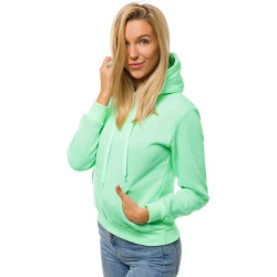 Mėtinis moteriškas džemperis su gobtuvu Molin