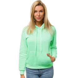 Mėtinis moteriškas džemperis su gobtuvu Molin