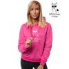 Розовый женский свитшот с капюшоном No drama Llama