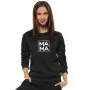 Женский черный свитшот MAMA