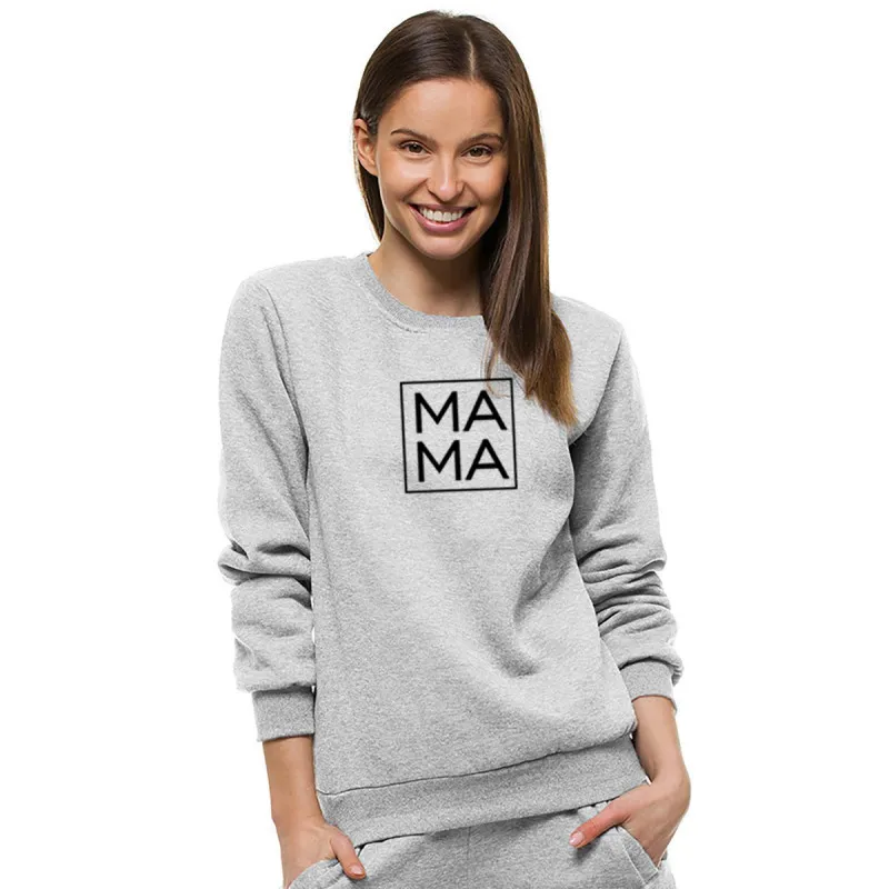 Moteriškas šviesiai pilkas džemperis MAMA JS/W01
