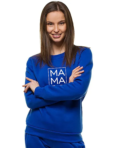 Moteriškas mėlynas džemperis MAMA