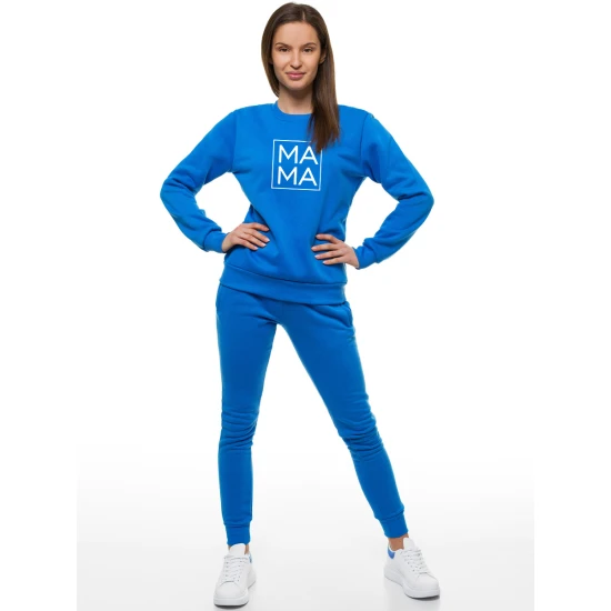 Moteriškas šviesiai mėlynas džemperis MAMA JS/W01