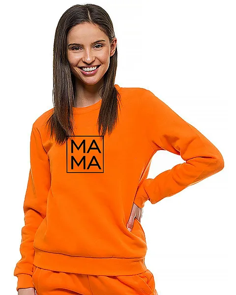 Moteriškas oranžinis džemperis MAMA